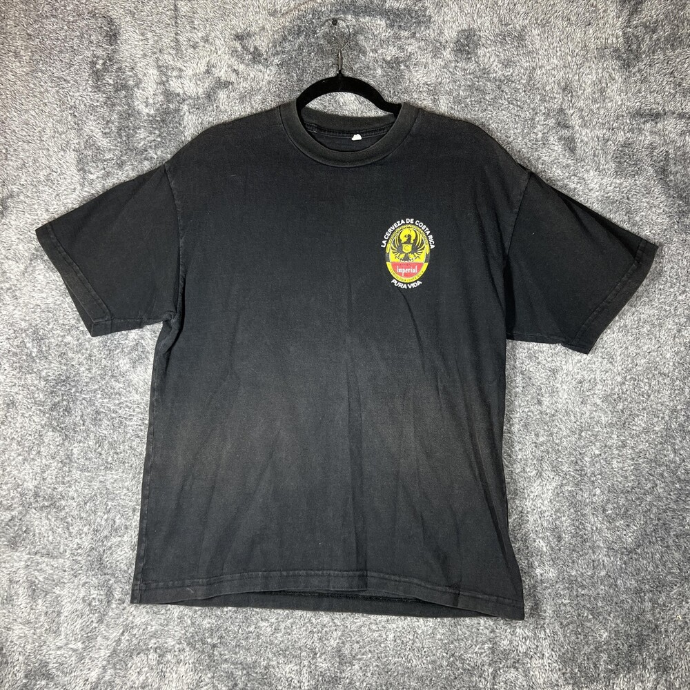 Imperial Shirt Mens M Black Cerveza Imperial Pura Vida Graphic Tee Cotton